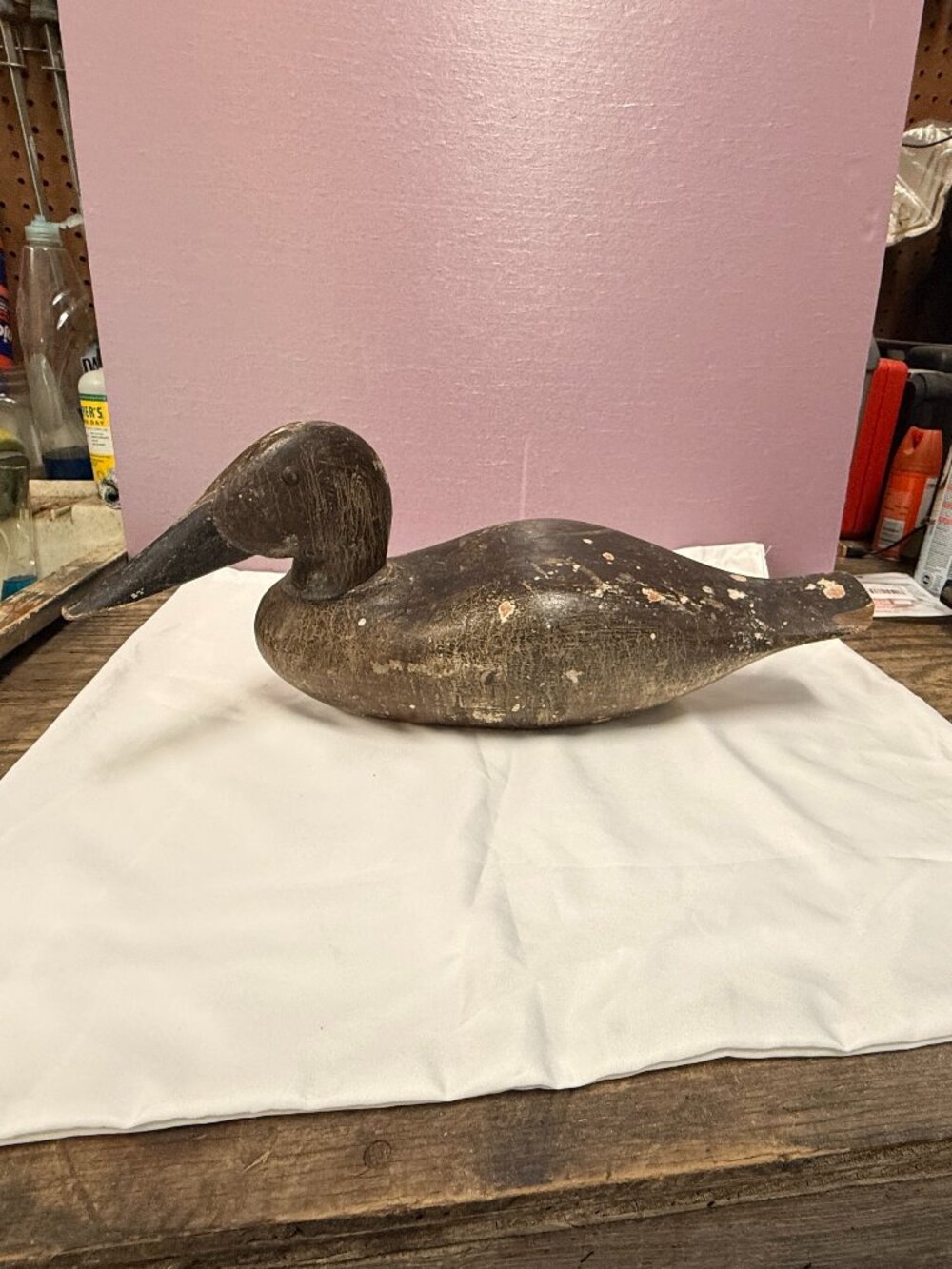 Antique wooden duck decoy